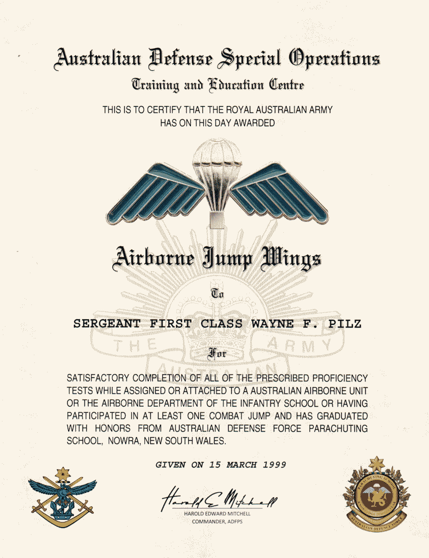 Australian Airborne Jump wings